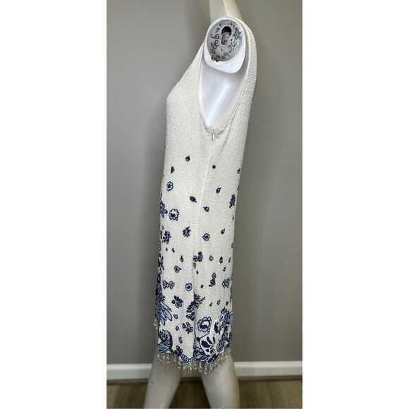 NWT STAUD Square Neck Crystal Fringe Le Sable Mini Dress Size XL $995 - Picture 5 of 9